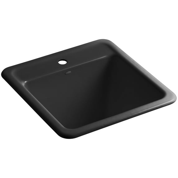 Kohler K-19022-1 Park Falls 21" Single Basin Undermount Or Drop In Cast Iron Utility Sink