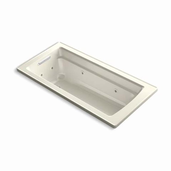 Kohler 1949-96 66 x 32 in. Archer Drop-In Whirlpool Bath - Biscuit