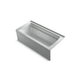 thumbnail image 1 of Kohler 1949-GHLA-95 66 x 32 in. Archer Alcove Heated Bubblemassage Air Left Bath Drain - Ice Gray, 1 of 4