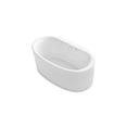 thumbnail image 1 of Kohler 1966-GHW-0 65.5 x 35.5 in. Sunstruck Freestanding Bubblemassage Air Bath with Bask Heated Surface & Straight Shroud - White, 1 of 4