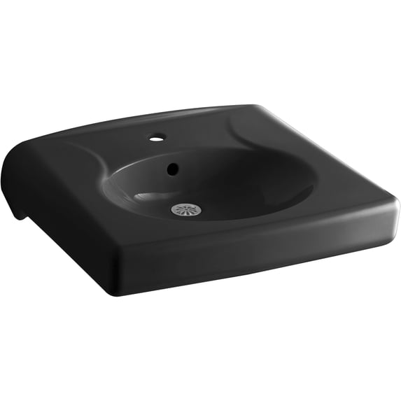 Kohler K-1997-1 Brenham 14-3/8" Wall Mounted Bathroom Sink - Black