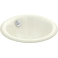 thumbnail image 1 of Kohler K-20211 Iron Plains 12" Cast Iron Drop-In Or Undermount Bathroom Sink - Off White, 1 of 6