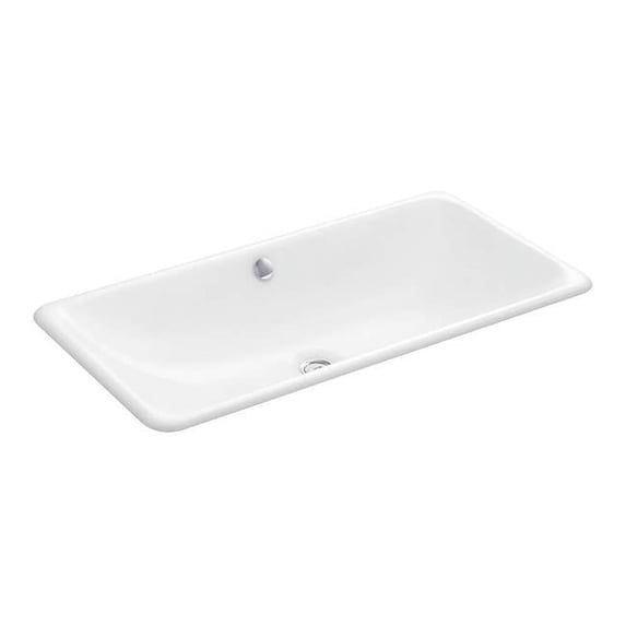 Kohler Iron Plains Trough Rectangledrop-in & Undermount Bathroom Sink, White