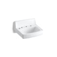 thumbnail image 1 of Kohler 2030-L-0 20.75 x 18.25 in. Greenwich Wall-Mount Concealed Arm Carrier Bathroom Sink with Widespread Faucet & Left-Hand Soap Dispenser Holes - White, 1 of 1