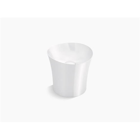 Kohler K-20703-N Veil 16" Fireclay Pedestal / Vessel Bathroom Sink - White