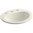 thumbnail image 1 of KOHLER K-2196-8-96 Pennington Self-Rimming Bathroom Sink, Biscuit, 1 of 5