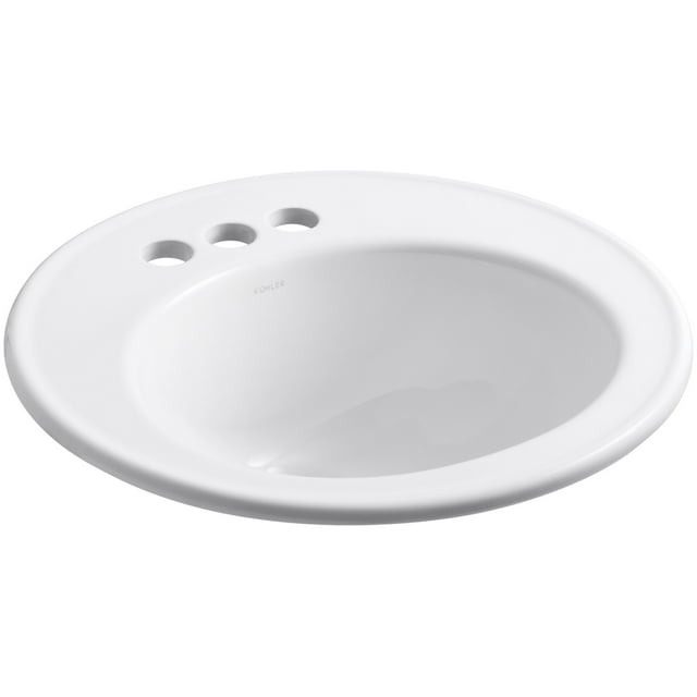 Kohler K22024 Brookline 19" Drop In Bathroom Sink White