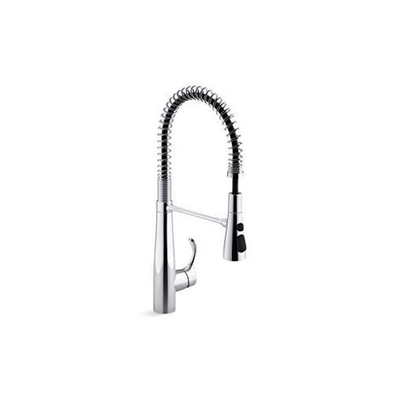 kohler 22033-cp (r) simplice semiprofessional kitchen sink faucet, polished chrome