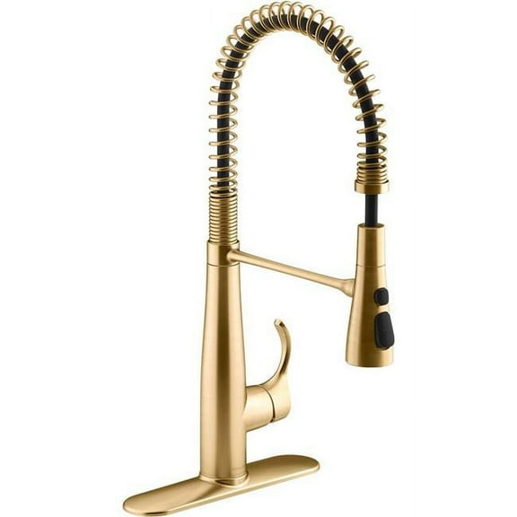Kohler K-22033 Simplice 1.5 GPM Single Hole Pre-Rinse Pull Down Kitchen Faucet - Vibrant