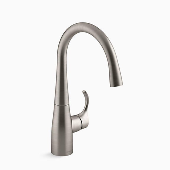 Kohler K-22034-VS Simplice Single-Handle Bar Faucet, Vibrant Stainless
