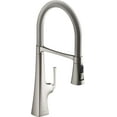 thumbnail image 1 of Kohler K-22061 Graze 1.5 GPM Single Hole Pre-Rinse Kitchen Faucet - Vibrant Stainless, 1 of 8