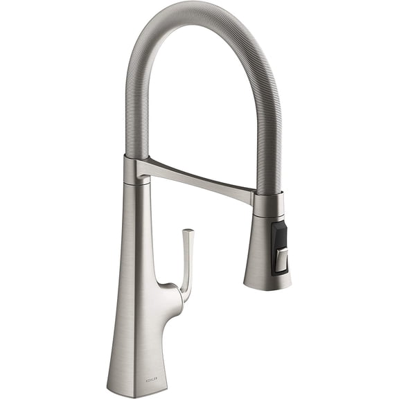 Kohler K-22061 Graze 1.5 GPM Single Hole Pre-Rinse Kitchen Faucet - Vibrant Stainless