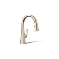 thumbnail image 1 of Kohler 22063-BV 1.5 GPM 1 Handle Pull-Down Kitchen Sink Faucet with Three-Function Spray Head - Vibrant Brushed Bronze, 1 of 2