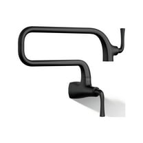 KOHLER K-22066-BL Graze Kitchen Sink Wall Mount Pot Filler in Matte Black Finish