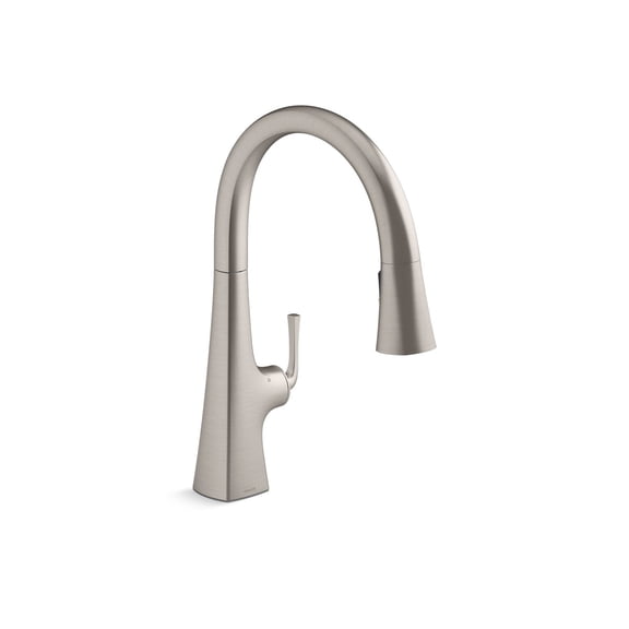 Kohler 22068-VS Graze Kitchen Sink Faucet, Vibrant Stainless