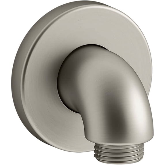 Kohler K-22172-BN Purist Stillness Wall-Mount Supply Elbow with Check Valve - Vibrant Brushed Nickel