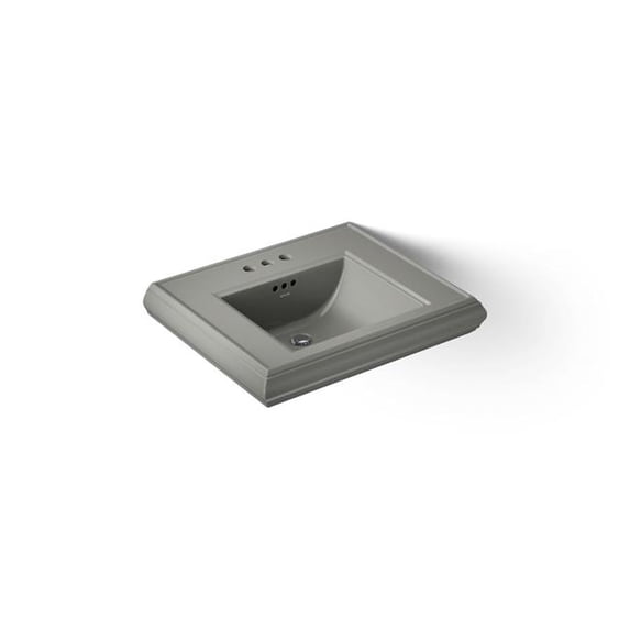 Kohler 2239-4-58 24 in. Memoirs Pedestal Console Table Bathroom Sink Basin with 4 in. Centerset Faucet Holes - Thunder Gray