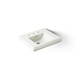 thumbnail image 1 of Kohler 2239-8-NY 24 in. Memoirs Bathroom Sink Basin with 8 in. Widespread Faucet Pedestal Holes & Console Table - Dune, 1 of 8