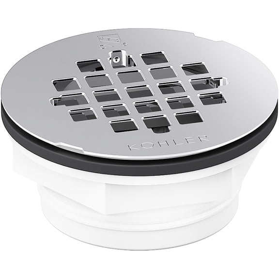Kohler K-22676 Round Grid Shower Drain - Stainless Steel