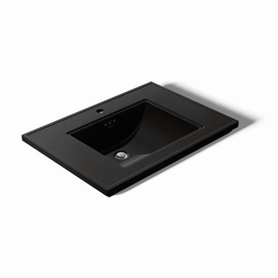 Kohler 2269-1-7 30 in. Pedestal Console Table Bathroom Sink - Black