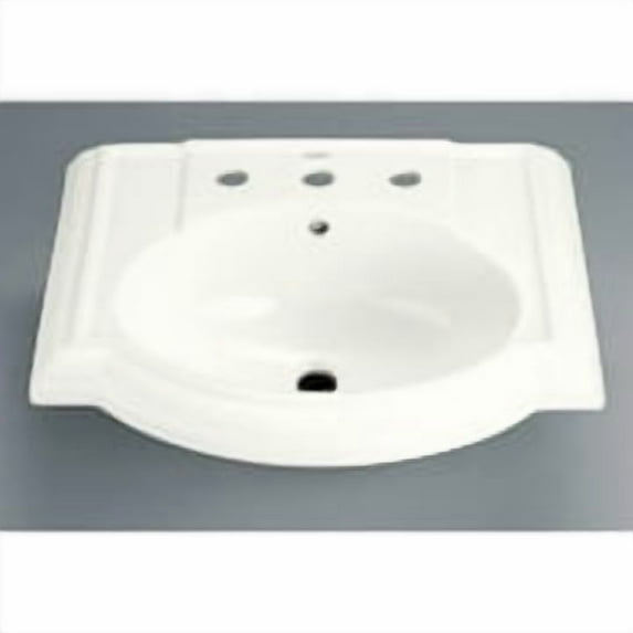 Kohler K-2287-4 Devonshire 24" Pedestal Bathroom Sink - White