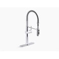 thumbnail image 1 of KOHLER 22973-CP Crue High-Arc Kitchen Faucet with Pull Down Spring Spout, Professional Pre-Rinse Kitchen Faucet, Commercial Faucet, Polished Chrome, 1 of 4