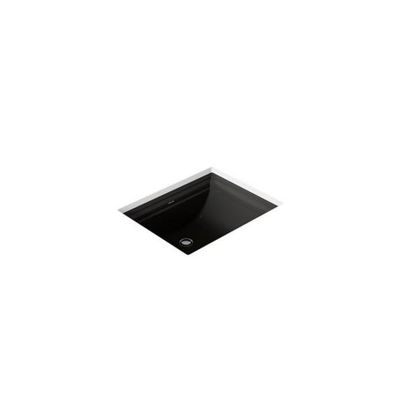 Kohler 2339-7 20 in. Rectangular Undermount Bathroom Sink - Black