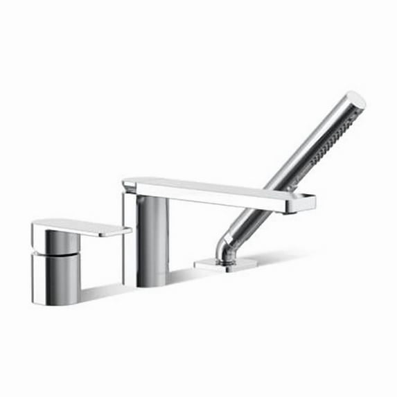 Kohler 23488-4-CP 3 Hole Parallel Deck Mount Bath Faucet with Hand Shower - Polished Chrome