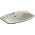 thumbnail image 1 of Kohler K-2351-4 Cimarron 20-3/8" Drop In Bathroom Sink - Sandbar, 1 of 4