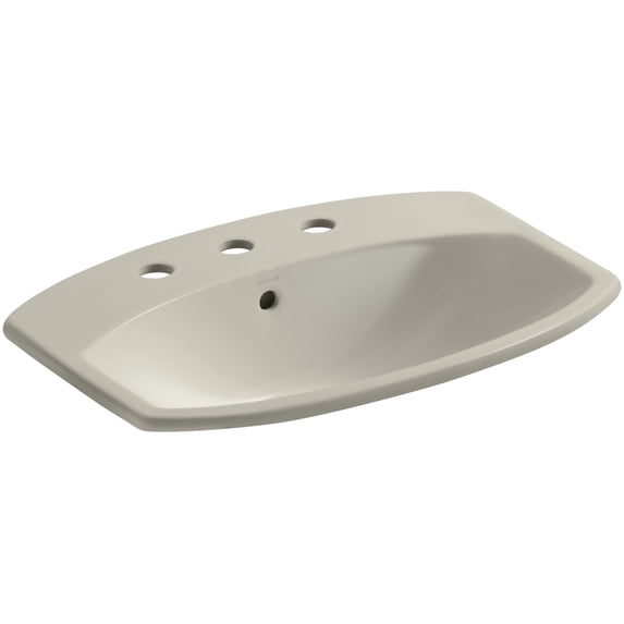 Kohler K-2351-8 Cimarron 20-3/8" Drop In Bathroom Sink - Sandbar