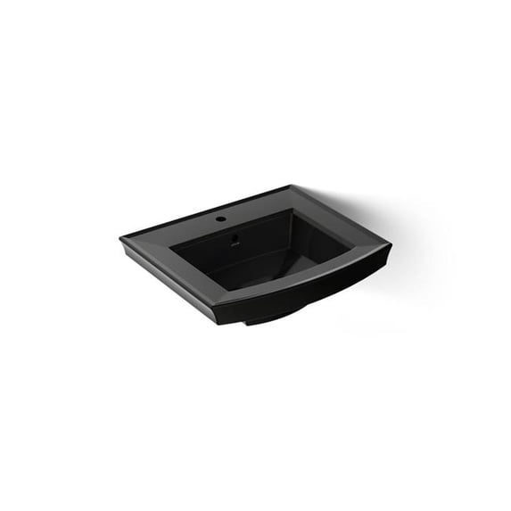 Kohler 2358-1-7 24 in. Rectangular Pedestal Bathroom Sink - Black