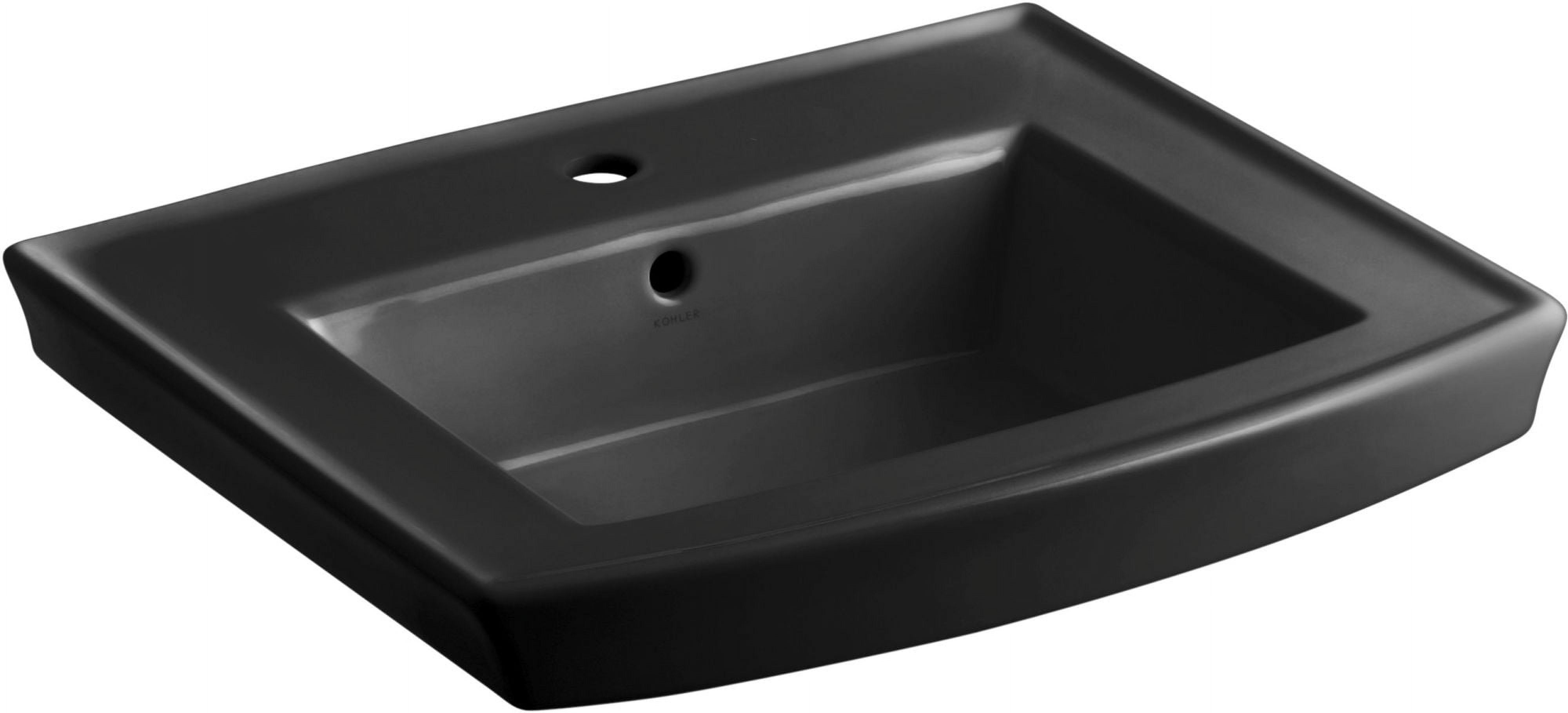 Kohler K23581 Archer 24" Pedestal Bathroom Sink Black