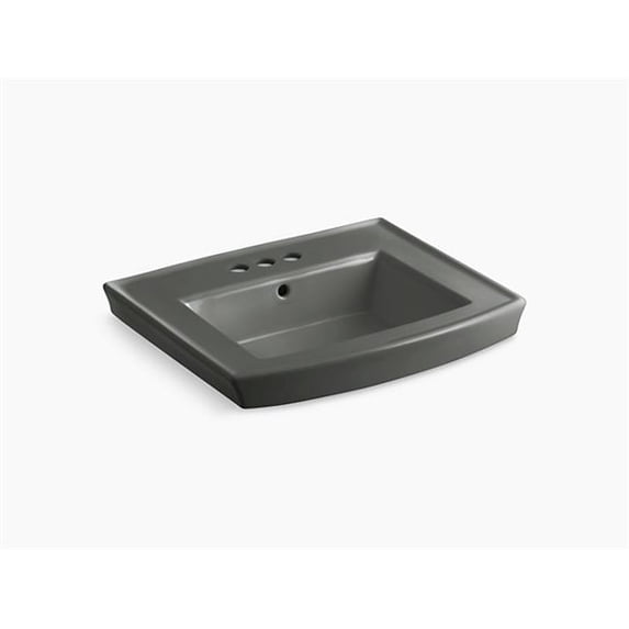 Kohler K-2358-4 Archer 24" Pedestal Bathroom Sink - Grey