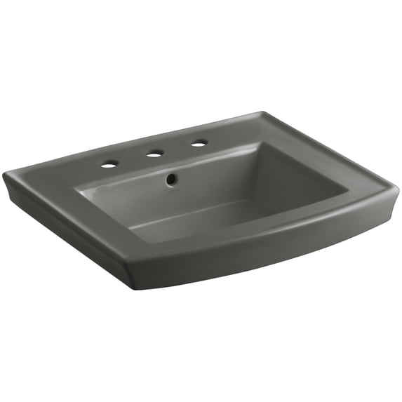 Kohler K-2358-8 Archer 24" Pedestal Bathroom Sink - Grey