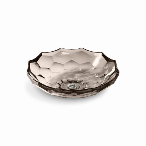 Kohler 2373-TG3 17.5 in. Round Vessel Bathroom Sink with No Overflow - Translucent Doe