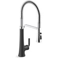 thumbnail image 1 of KOHLER 23765-CBL Tone Semi Professional Kitchen Faucet, Matte Black/Polished Chrome, 1 of 5
