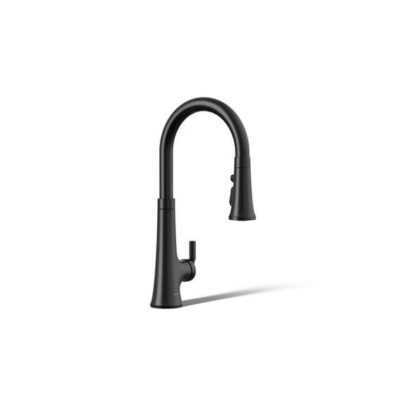 KOHLER K-23766-BL Tone Pull Down Sprayer, Touchless Faucet for Kitchen Sink, Matte Black