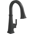 thumbnail image 1 of Kohler K-23830 Riff 1.5 GPM Single Hole Pull Down Kitchen Faucet - Black, 1 of 7