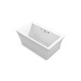 thumbnail image 1 of Kohler 24019-GHW-0 60 x 34 in. Stargaze Freestanding Bubblemassage Air Bath with Bask Heated Surface & Fluted Shroud - White, 1 of 5