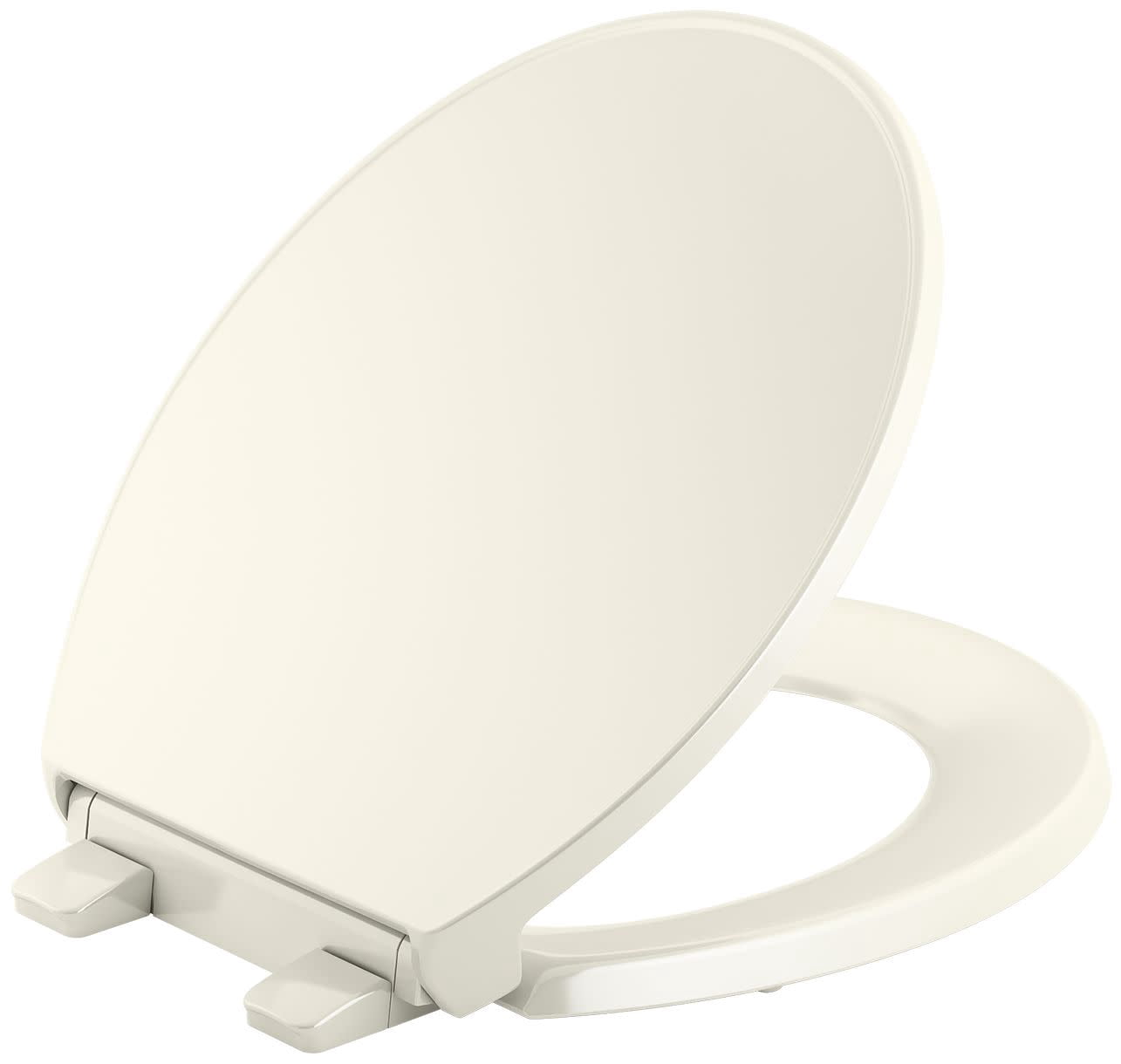Open Box Kohler K-24494-A Border Round Closed-Front Toilet Seat - Off White