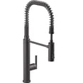 thumbnail image 1 of KOHLER 24982-BL Purist Commercial Style Pre-Rinse Kitchen Faucet with 3-Function Sprayhead, Kitchen Sink Faucet with Pull Down Sprayer, Matte Black, 1 of 7