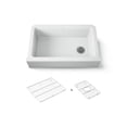 thumbnail image 1 of Kohler 25788-CM6 36 in. Undermount Single Bowl Farmhouse Kitchen Sink with Fluted Design - Matte White, 1 of 7