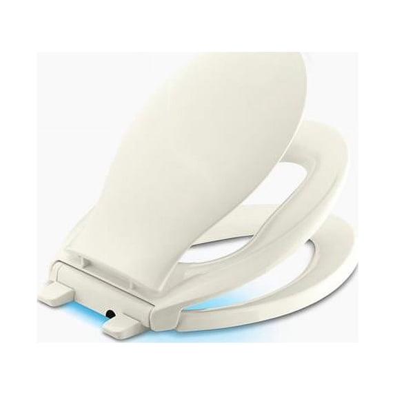 Kohler K-2599-96 Transitions Nightlight Quiet-Close Elongated Toilet Seat - Biscuit