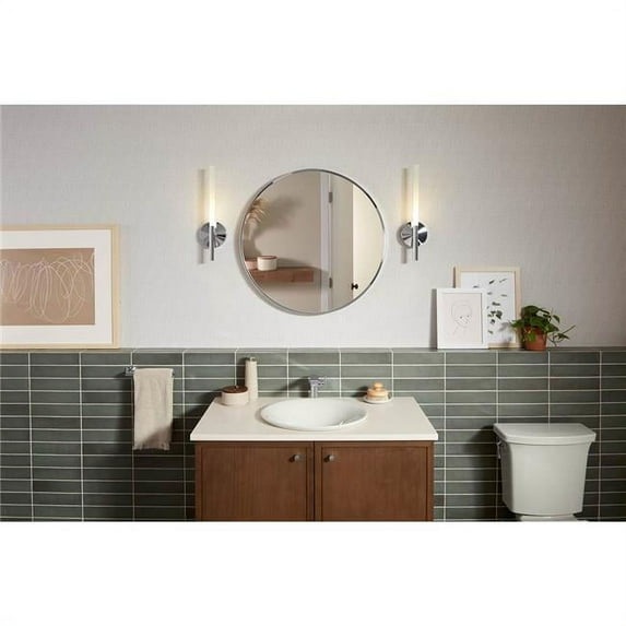 Kohler K-26050-CPL 28 in. Essential Round Decorative Mirror, Polished Chrome