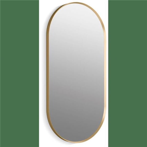 Kohler K-26051-BGL 20 x 40 in. Essential Capsule Decorative Mirror, Moderne Brushed Gold