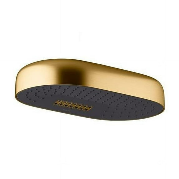 Kohler 26295-2MB 2.5 GPM 2-Function 14 in. Statement Oval Two-Function with Katalyst Air Induction Technology - Vibrant Brushed Moderne Brass