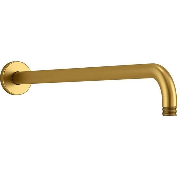 Kohler 26307-2MB 19 in. Statement Wall-Mount Single-Function Rainhead Arm & Flange - Vibrant Brushed Moderne Brass