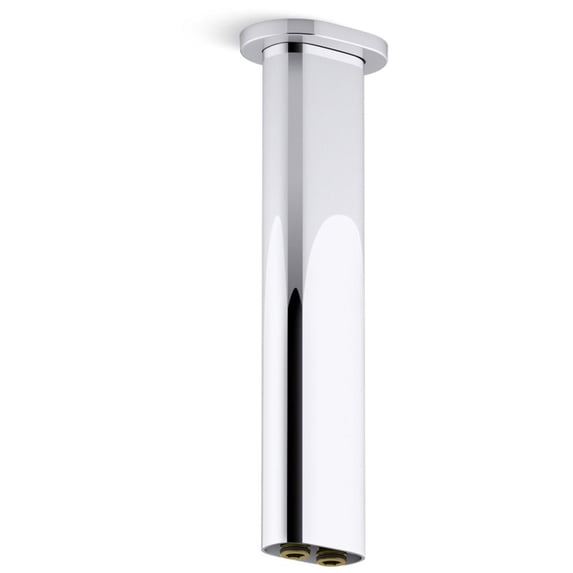 Kohler 26326-CP 10 in. 2-Function Statement Ceiling-Mount Rainhead Arm & Flange - Polished Chrome