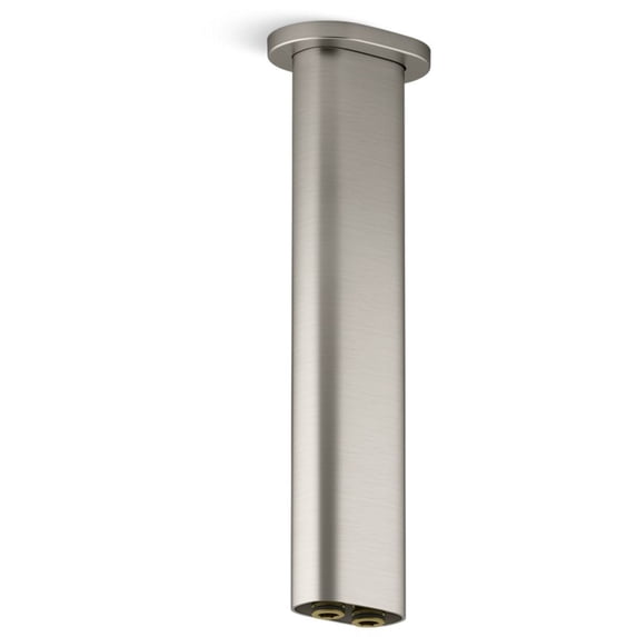 Kohler 26326-BN 10 in. 2-Function Statement Ceiling-Mount Rainhead Arm & Flange - Vibrant Brushed Nickel