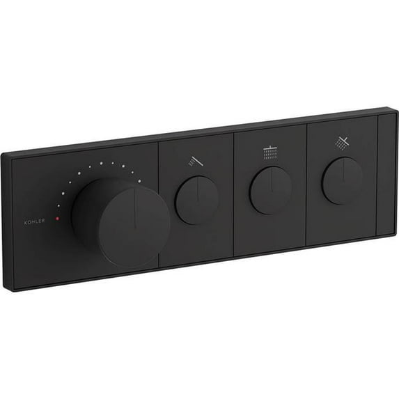Kohler K-26347-9 Anthem Three Function Thermostatic Valve Trim Only - Black